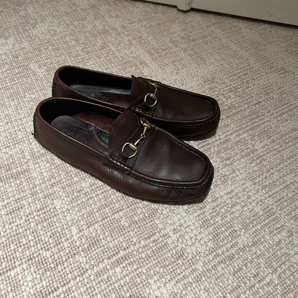 Gucci Chocolate Brown Driver Loafers - Picture 1 of 6